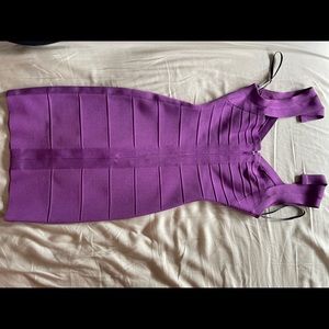 Purple Herve Leger Bandage Dress XXS